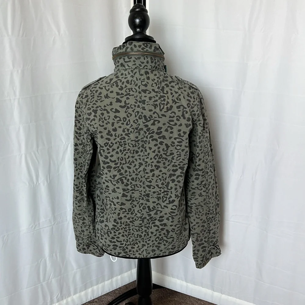 Obey Military Style Leopard Print Jacket